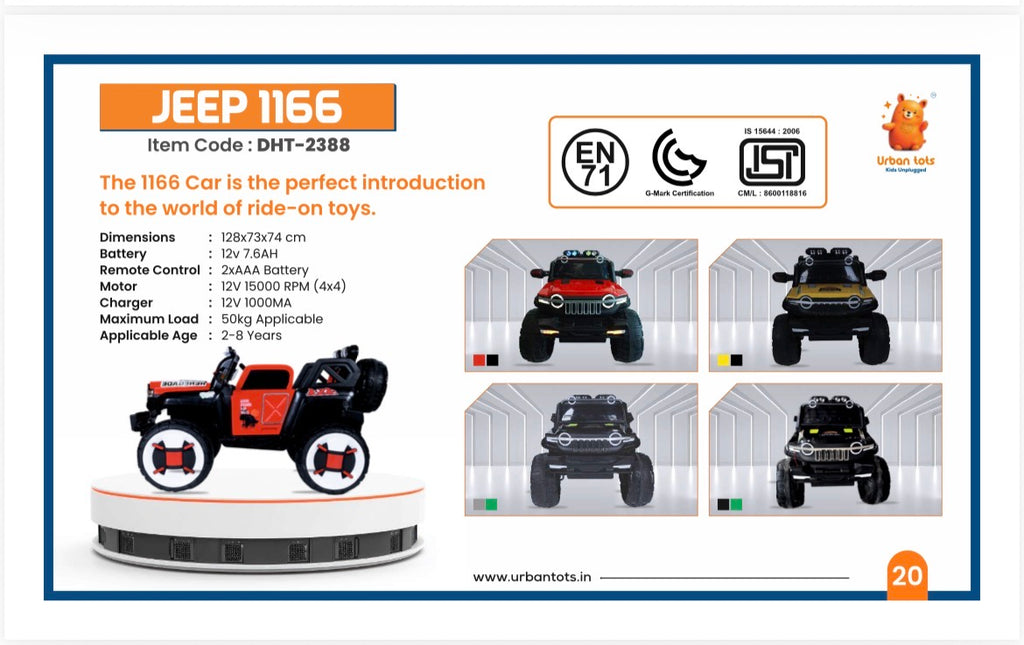 Kids Electric Ride-On Jeep with Remote Control