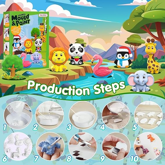 Create & Paint Animals: Moulding & Painting Art & Craft Kit