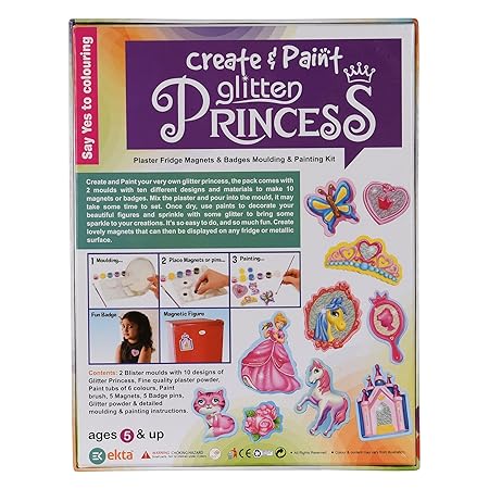 Create & Paint Glitter Princess – Moulding & Painting Art & Craft Kit