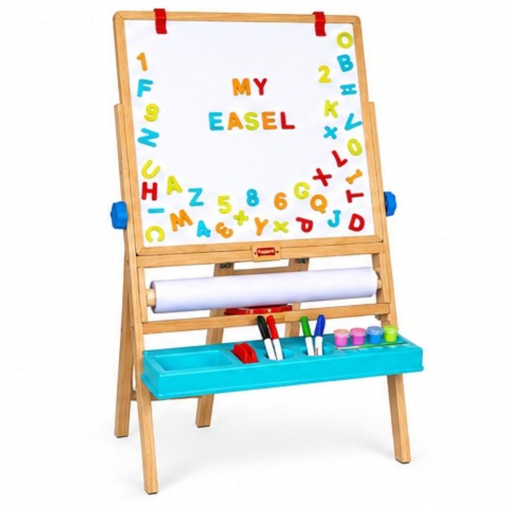 Giggles Funskool My First Easel (4-in-1 Wooden Magnetic Board)