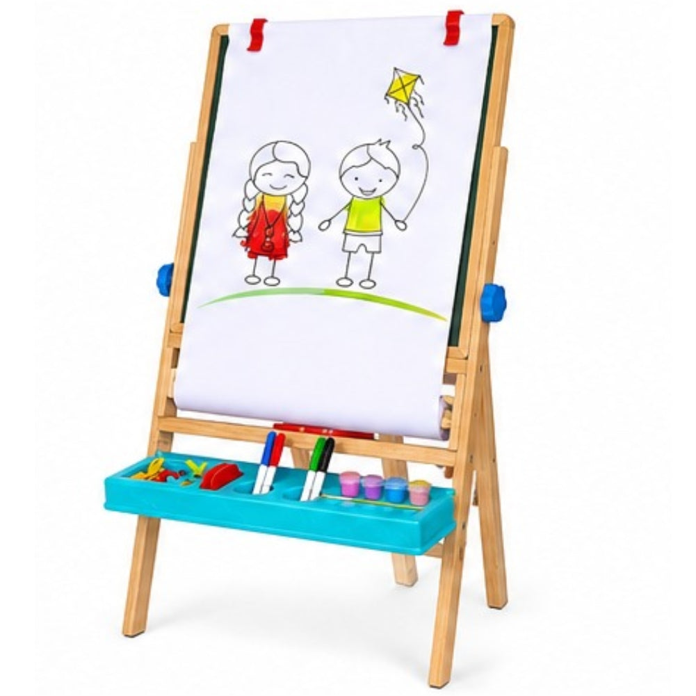 Giggles Funskool My First Easel (4-in-1 Wooden Magnetic Board)