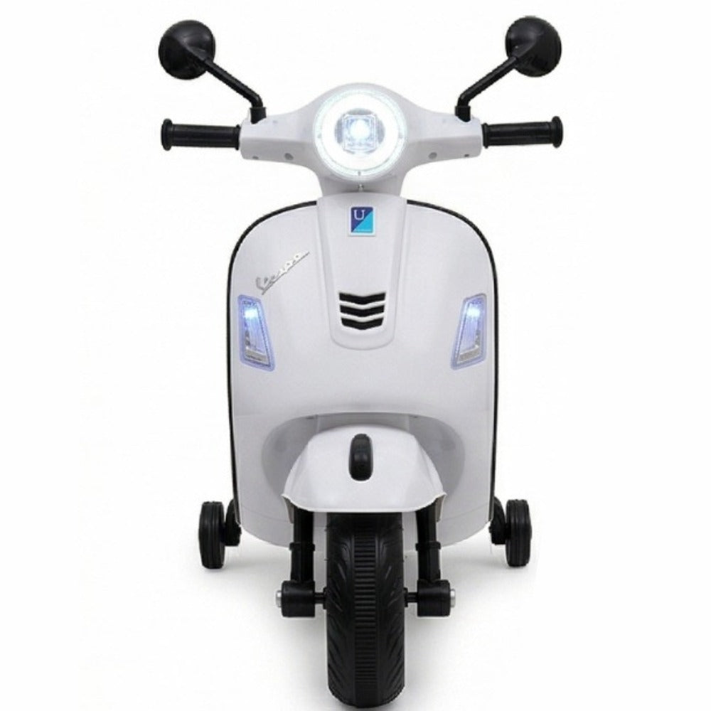 Vexa White – Classic Italian Style Electric Ride-On Scooter with LED Display