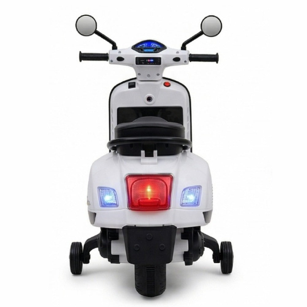Vexa White – Classic Italian Style Electric Ride-On Scooter with LED Display