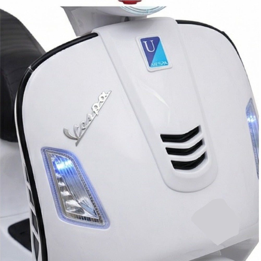 Vexa White – Classic Italian Style Electric Ride-On Scooter with LED Display