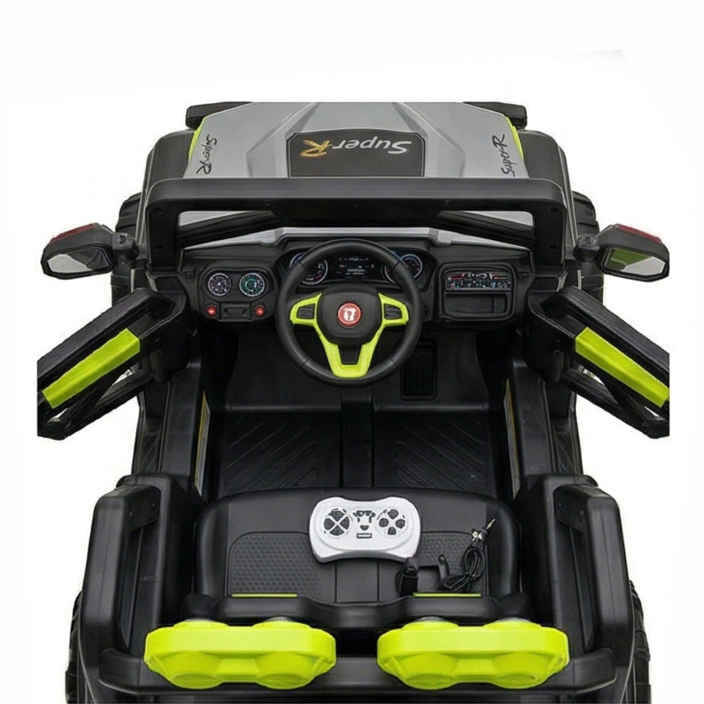 Jeep 2188 – Ultimate 4x4 All-Terrain Ride-On SUV with LED Spotlights & Parental Remote