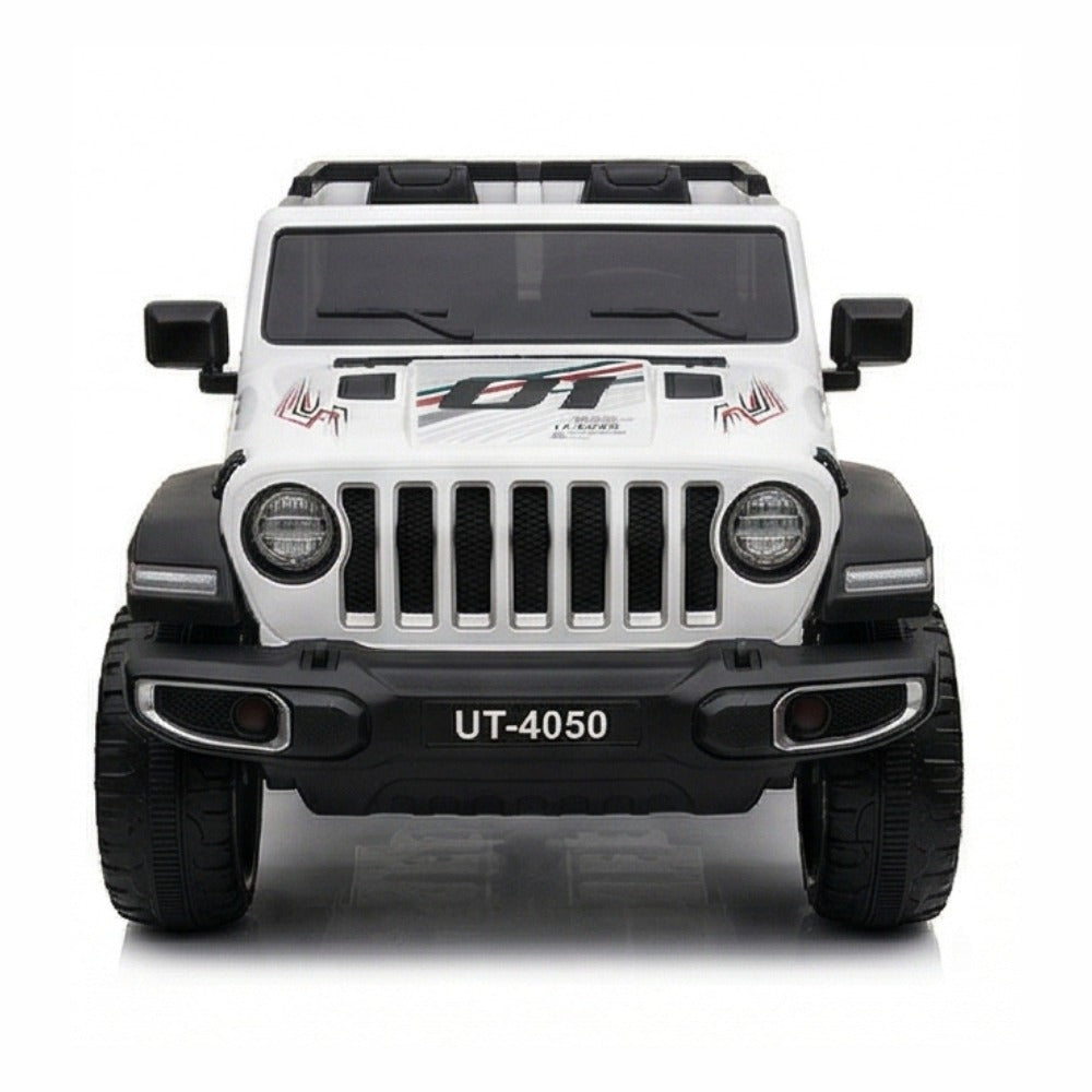 Jeep Rubicon – White Edition Luxury 4x4 Ride-On SUV with Dual