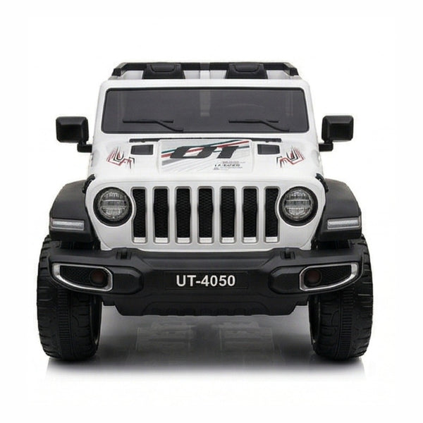 Jeep Rubicon – White Edition Luxury 4x4 Ride-On SUV with Dual Opening Doors