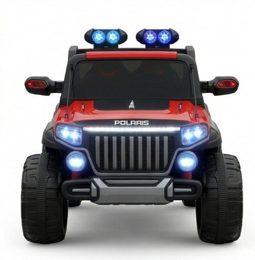 Jeep Pobo Red Painted – Premium Metallic Edition 4x4 Off-Roader with Multi-Light Bar System