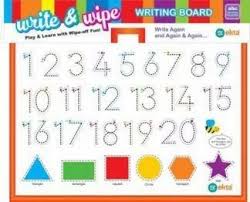 Write & Wipe Writing Board (Numbers + Shapes)