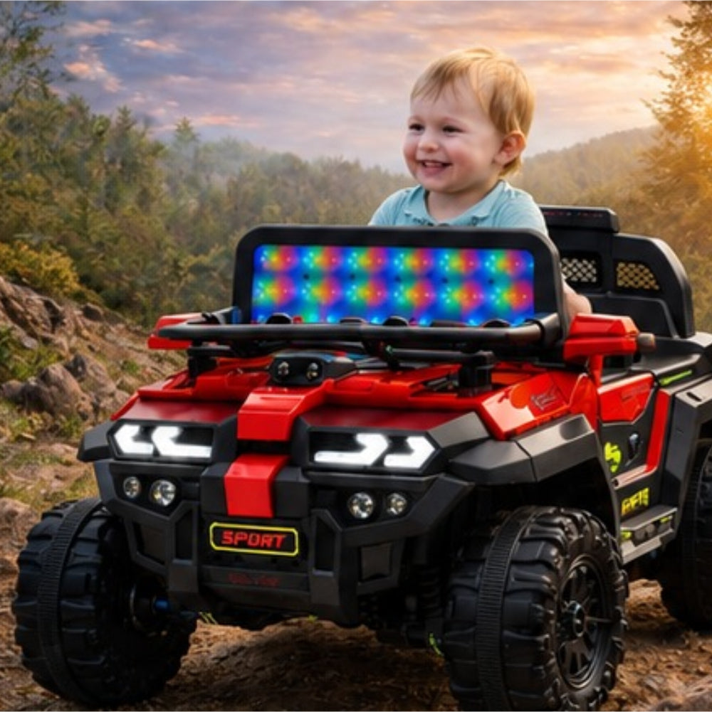 Titan 4X4 Jeep Ride-On Car (Red/Blue/Black)